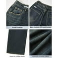 thumbnail image 5 of EMMIOL Women's Y2K Barrel Baggy Jeans Stretch High Waist Wide Leg Jeans Vintage Boyfriend Denim Pants, 5 of 7