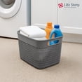 thumbnail image 4 of Life Story 16 Qt Decorative Storage Basket, Large Plastic Home Organizer, Gray, 4 of 8