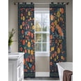 thumbnail image 4 of Boho Flowers Sheer Curtains 84 Inch Length 2 Panels Set for Living Room/Bedroom, Spring Abstract Watercolor Floral Leaf Kitchen Curtains Grommet Semi-Sheer Curtains Drapes Window Treatments 42"x84"x2, 4 of 7