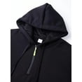 thumbnail image 2 of JHDESSLY Unisex Y2K Zip Up Hoodie Half Zip Pullover Sweatshirt with Large Side Pockets Drawstring Thermal Jacket Sweatshirt, 2 of 4