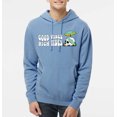 thumbnail image 2 of Wild Bobby Good Vibes High Tides Streetwear Unisex Pigment Dyed Hooded Sweatshirt, 2 of 5