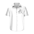 thumbnail image 4 of ALLLIST Mens Shirts Short Sleeve Hawaiian Collared Button Down Shirts White Casual Mens Clothing, 4 of 4