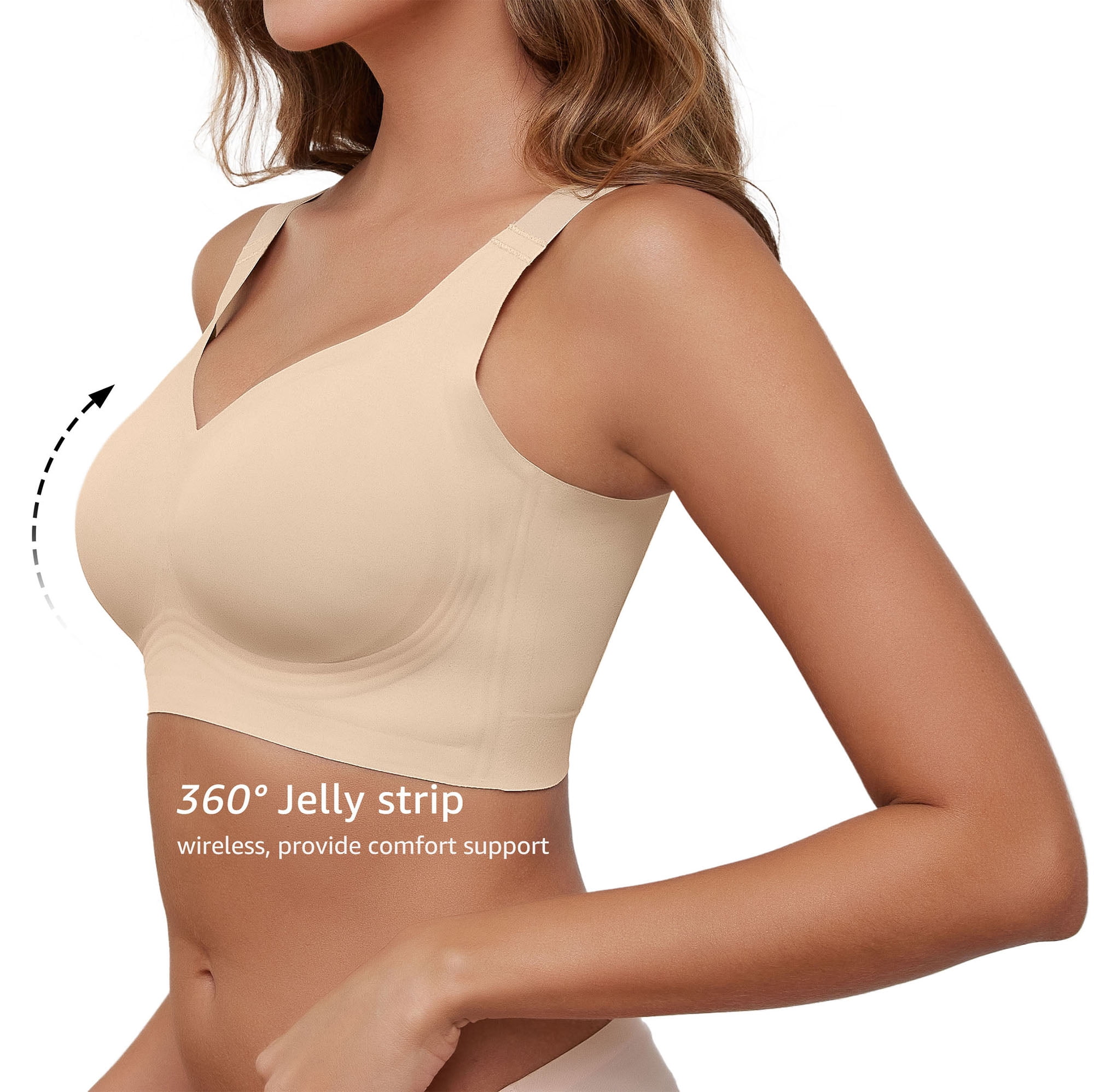 Daystry Smooth Wireless Bras for Women No Underwire Comfort Seamless Bras Full Coverage Everyday Bra New Upgrade