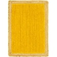 thumbnail image 2 of 5x7 Ft Yellow Jute Area Rug, Hand-Woven, Reversible, Farmhouse Boho Style, Durable & Pet-Friendly Rug for Living Room, Dining Room, and Bedroom, 2 of 5