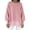 Pink, variant on Women's Blouson Sleeve Sweater Crewneck Pullover with Chiffon Hem Side Slit Detail Casual Chic Fall Top M Size Black