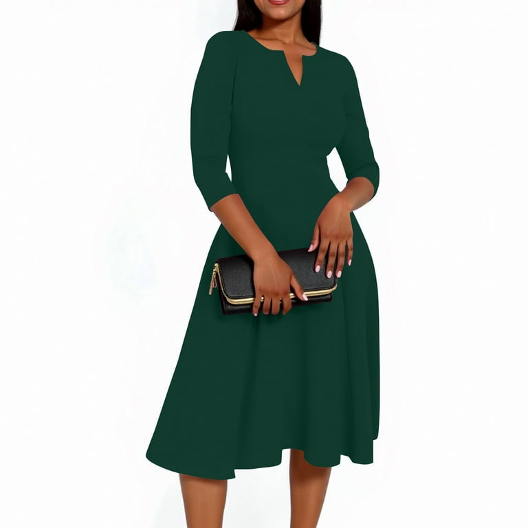 green emerald velvet dress Roaman's Women's Plus Size Elbow Sleeve Fit-and-Flare Dress with Bolero  Jacket – 2-Piece Suit main image 0