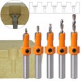 thumbnail image 2 of Redcolurful 8mm Shank Hss Woodworking Countersunk Router Drill Bit Fixing Screw Extractor For Wood Milling Cutter, 2 of 8