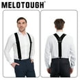 thumbnail image 4 of MELOTOUGH Men's Suspenders 2 Inch Wide Elastic Y Back Suspenders for Men Heavy Duty Suspender with Strong Clip for Pants, 4 of 7