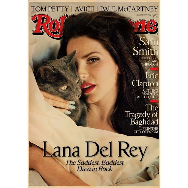Singer Lana Del Rey Vintage Posters Born To Die Retro Kraft Paper Sticker DIY Room Bar Cafe Decor Gift Print Art Wall Paintings
