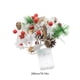 thumbnail image 3 of Hilo de luces navideñas LED con copos de nieve y campanas - Luces verdes decorativas de 200 cm alimentadas por pilas para decoración navideña interior, 3 of 6
