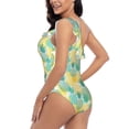 thumbnail image 5 of Yiaed Pineapples1 Print Women One Piece Swimsuits Tummy Control One Shoulder Bathing Suits Pattern Ruffle Swimwear-Small, 5 of 8