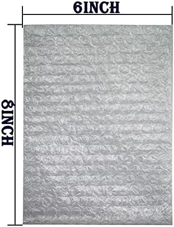 200Pcs Bubble Out Bags&Pouches, 6"x8" Clear Bubble Pouches Wrap Bag, Double Walled Bubble Cushioning Bags for Moving and Storage, Shipping and Packing Supplies for Dishes Glasses Plates