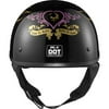 GLX DOT Women's Flame Half Motorcycle Helmet, Pink, XS