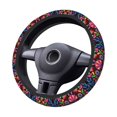 thumbnail image 6 of Picia Colorful Floral Embroidery Mexican Car Steering Wheel Cover, Non-Slip, Breathable, Universal 15 inch, 6 of 7