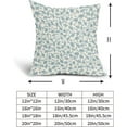 thumbnail image 5 of Vintage Flower Pillow Covers 16x16 Inch Set of 2 Smoke Blue and Cream Floral Outdoor Throw Pillow Covers Blue Small Floral Print Rustic Farmhouse Pillowcases Cotton Linen Cushion Covers for Couch, 5 of 6