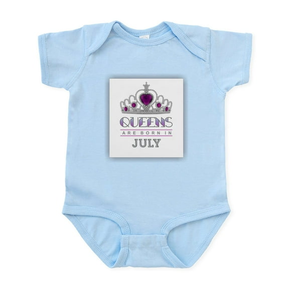 CafePress - Queens Are Born In July Body Suit - Baby Light Bodysuit, Size Newborn - 24 Months