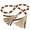 Elf, variant on Holzlrgus Wood Beads, 41 Inch Wood Bead Garland Tassel Heart Tassel Garland Farmhouse Rustic Natural Wood Beads with Jute Rope Plaid Tassel Beads Décor for Party Gift