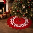 thumbnail image 5 of Polyester Knitted Christmas Tree Skirt 48.03x48.03IN - Christmas Decorations, Decor, Holiday, Xmas, Festive, Seasonal, Home, Indoor, Outdoor, Party Supplies, Gifts, Ornaments, 5 of 7