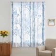 thumbnail image 3 of Blue Grey Branches Sheer Curtains 45 Inches Long, Vintage Blue Forest Gray Light Filering Curtains, Breathable Simi Curtain Privacy Drapes for Kitchen Bathroom Lightweight Small Window Treatment, 3 of 9