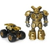 Monster Jam, Official Max-D 1:64 Scale Monster Truck and 5-inch Maximus Creatures Action Figure (Metallic Gold)