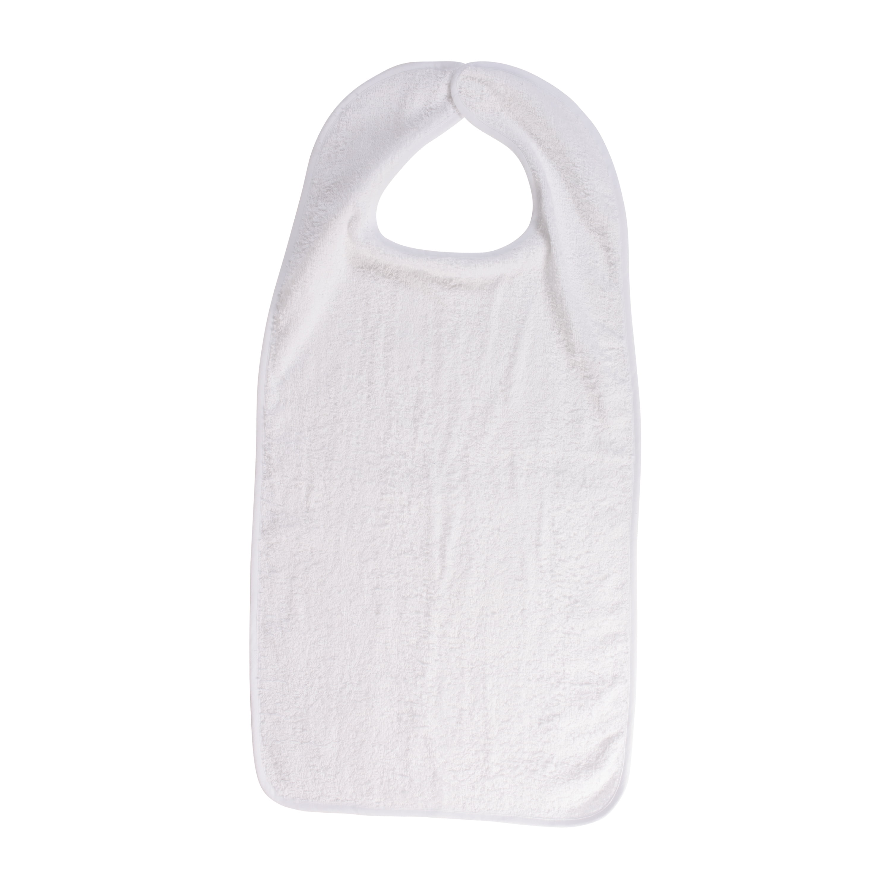 DMI Patient Clothing Protector Terry Cloth Adult Bib with Hook and Loop
