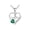 C, variant on FENGGHAO Mothers Day Heart Pendant Necklace Silver Tone Birthstone Style Open Heart Design Hypoallergenic Alloy Jewelry Gift for Mom