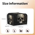 thumbnail image 4 of KLL Gold Pattern Skull Print 4 Slice Toaster Dust Covers Kitchen Small Appliance Cover with 2 Pockets,Can hold Jam Spreader Knife & Toaster Tongs (12.4 x 10.6 x 8.2), 4 of 6