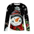 thumbnail image 4 of Christmas Shirts for Men Fashion Long Sleeve Christmas Colorful Graphic Print Pullover Sport T-Shirt Top Christmas Festival Crew Neck Blouses Tops S-5XL, 4 of 5