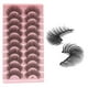 thumbnail image 1 of Pestañas Postizas Fáciles de Aplicar, 10 Pares de Visón Falso 3D Reutilizables para Principiantes, 1 of 5