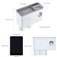 thumbnail image 3 of Cqxid Rack Under $20 Toilet Toothbrush Holder Non Perforated Toothbrush Cup Wall Mounted Toothbrush Cylinder Rack Wall Mounted Mouthwash Cup Tooth Set, 3 of 9