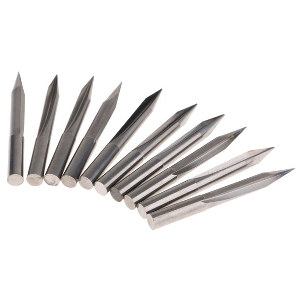 10 piezas de doble filo, cortador de ranura recta, cuchillo tallado, herramientas de grabado, 6 mm, longitud de hoja, 25 mm, 30 mm, 40 mm 60 mm 30 mm 20 grados 05 Baoblaze Cortador de talla recta
