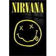 thumbnail image 1 of Nirvana - Framed Music Poster (Logo / Smiley) (Size: 25" X 37") (Matte Black Plastic Frame), 1 of 6