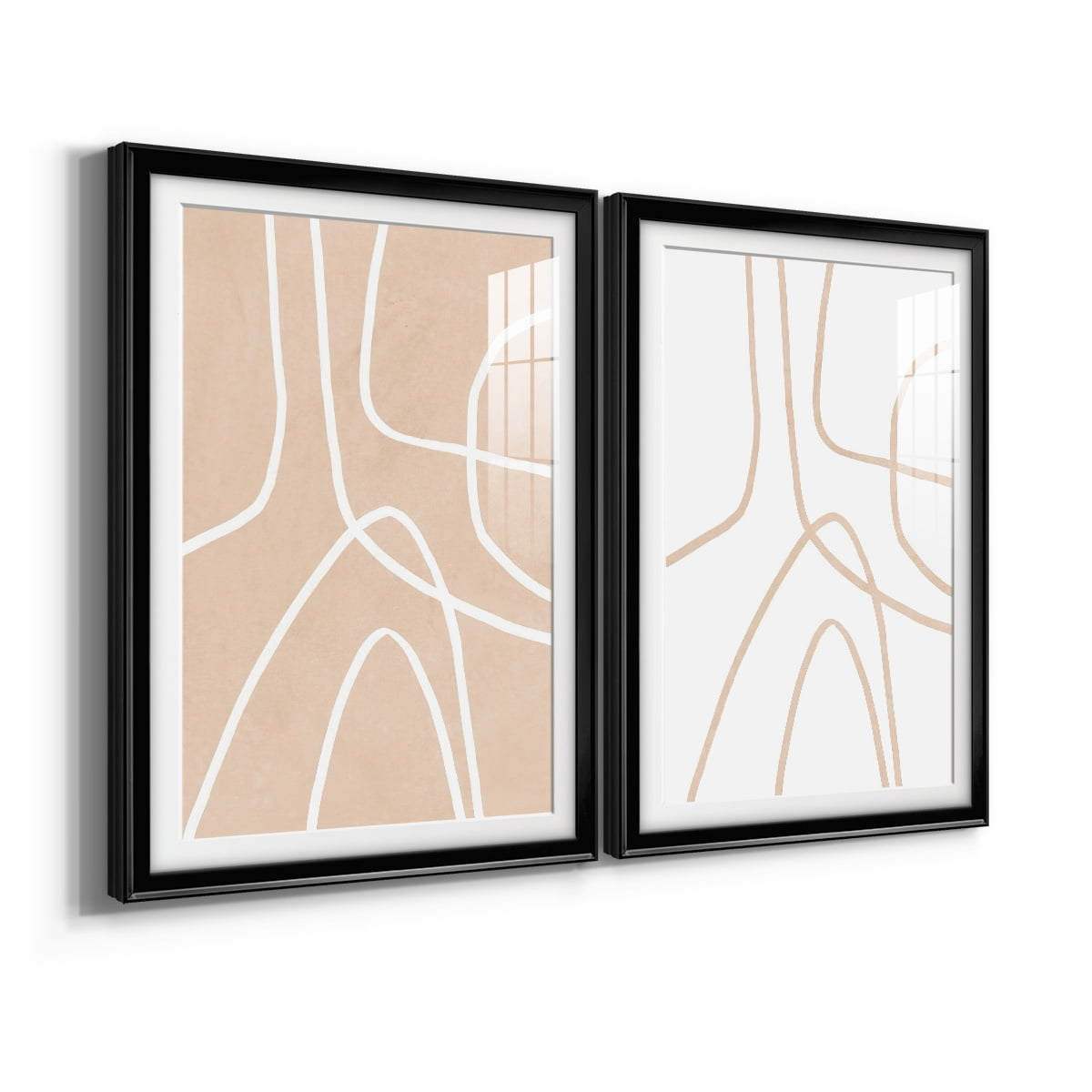 Wexford Home Clean Contour I Premium Framed Print, 30.5" x 42.5" - Ready to Hang, Black (Set of 2)