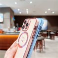 thumbnail image 4 of For iPhone 15 Pro Max Luxury Magsafe Magnetic Cute Plating Frame Phone Case For iPhone 11 12 13 14 16 Plus Lens Protective Cover tzw, 4 of 7