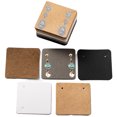 thumbnail image 2 of 50Pcs 5x5cm Necklace Earring Set Cards Paper Display Storage Kraft Paper Tags Cardboard Holder Packaging Handmade DIY Jewelry White 5x5cm, 2 of 6