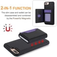 thumbnail image 2 of for iPhone 7 Plus/8 Plus 2 In 1 Detachable Magnetic Card Slots Back Case, PU Leather RFID Blocking Kickstand Fashion Shockproof Protective Phone Case Cover for iPhone 7 Plus/8 Plus, Black, 2 of 10