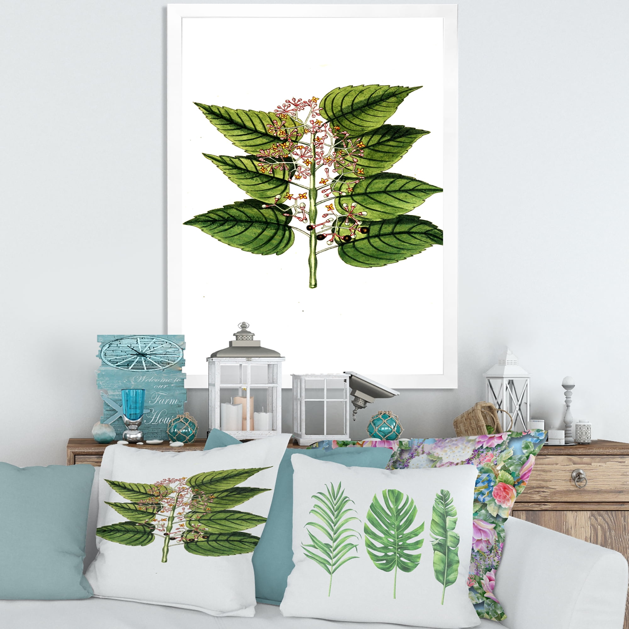 Designart 'Ancient Plant Life XXVI' Traditional Framed Art Print