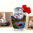 thumbnail image 5 of JAGASY Car Urn for Ashes Adult Brother - Lavedner Flower Urns for Human Ashes Keepsake 3" - Funeral Urns Large 10" for Mom & Dad - Combo Urn for Family - 1 Large & 4 Mini, 5 of 6