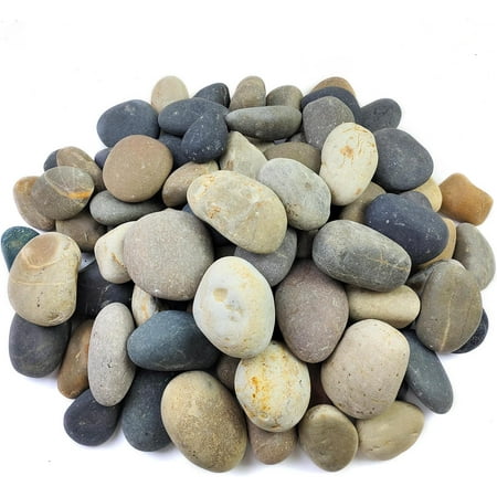 20 lbs Large River Rocks for Outdoor Landscaping, 3-4 Inch Decorative Pebbles for Landscaping Garden Yard Paving Fish Tank Plant Crafting Walkways and Painting