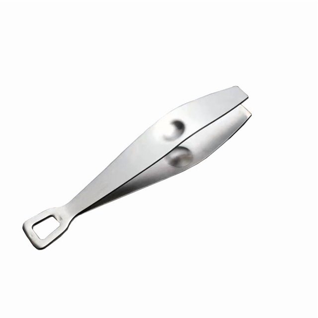 Pinza para el pelo de cerdo de acero inoxidable, pinzas planas inclinadas, pinzas para astillas, alicates para deshuesar pescado, herramienta de depilación de alimentos de acero inoxidable