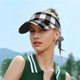 thumbnail image 5 of Fotbe White And Black Plaid Visera Deportiva con Diseño, Gorra Abierta Ajustable de Algodón para Mujer y Hombre, 5 of 7
