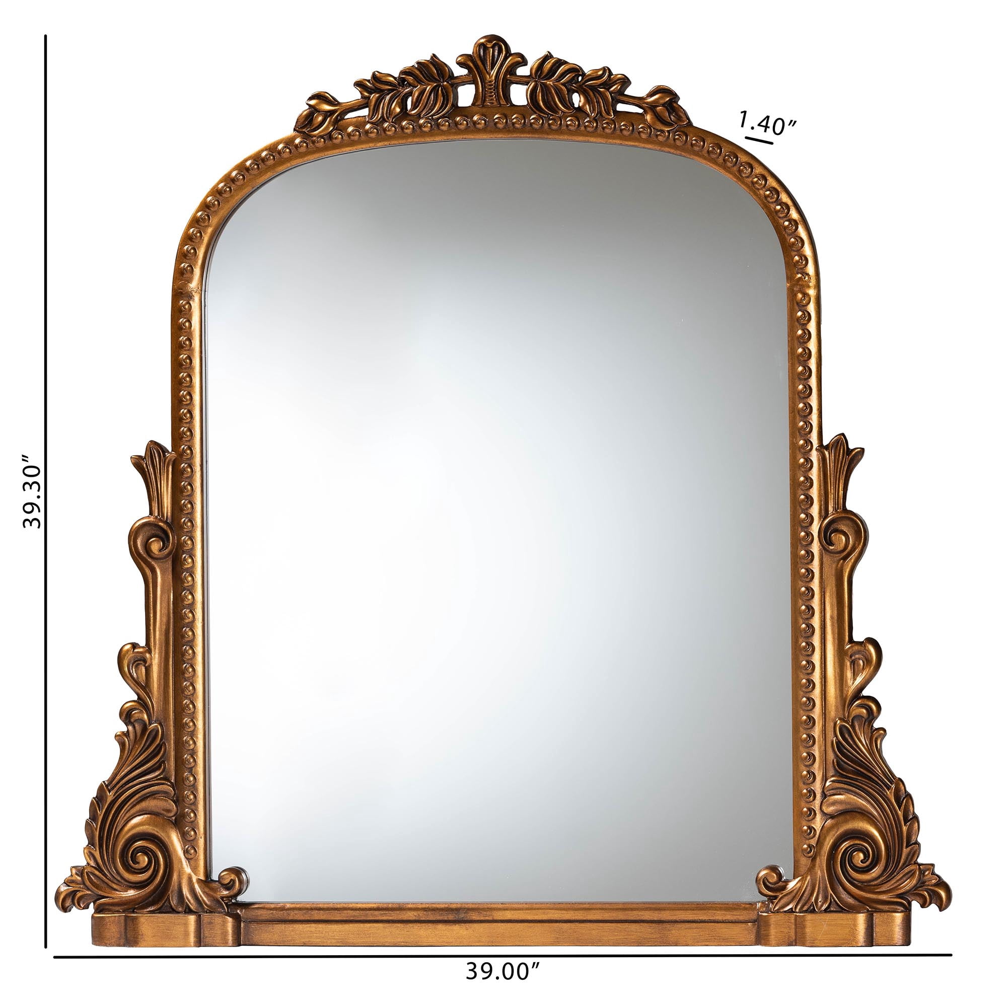 Baxton Studio Whitby Vintage Mirror, Antique Goldleaf