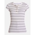 thumbnail image 6 of Scenario Women's Rib Henley with Short Sleeves, Sizes XS-XXXL, 6 of 6