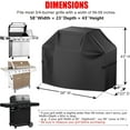 thumbnail image 2 of Grill Cover BBQ Gas Grill Cover for Outdoor Grill - Rip-Proof Fade Material Barbecue Cover with Hook-and-Loop Straps ; Adjustable Hem Drawstring, 2 of 7