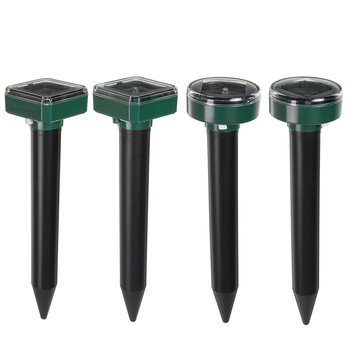 Set Of 2x Solar Powered Ultrasonic Repeller Mole Mice Pest Rodent Rat Pest Repellent Rodent