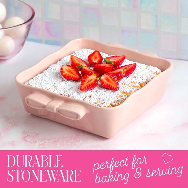 Paris Hilton Ceramic Square Baking & Casserole Dish, 8 x 8 x 2.75