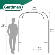 Gardman R07725X Extra Wide Garden Arch, Black