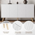 thumbnail image 4 of AVAWING Wave Fluted Cabinet with Storage, 4 Doors Sideboard Buffet, Modern Accent Cabinet, White, 4 of 7