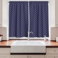 thumbnail image 2 of Ambesonne Navy Blue Kitchen Curtains, Marine Circles Motif, 55"x39", Navy Blue White, 2 of 3