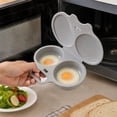 thumbnail image 4 of MOAOASPER Microwave Egg Poacher with Two Cavities for Kitchen Cooking, Nonstick Egg Cooker with Lid for Quick Breakfast, BPA Free Egg Boiler and Steamer for and Travel Use, 4 of 8